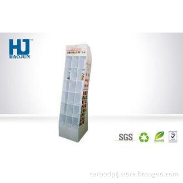 CMYK Recyclable Corrugated Cardboard Magazine Book Display